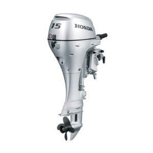 Honda 15hp Portable Outboard | Tiller, Electric and Manual Start, 15″ Shaft | BF15D3SHS