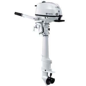 Tohatsu MFS6DWSPROL 6HP 4-Stroke Outboard Motor – Long (20″) Shaft, Manual start