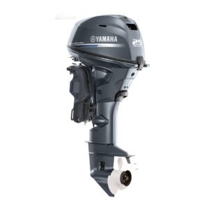 Yamaha 25hp Portable Outboard Motor 15″ Shaft Standard Rotation Grey F25SC